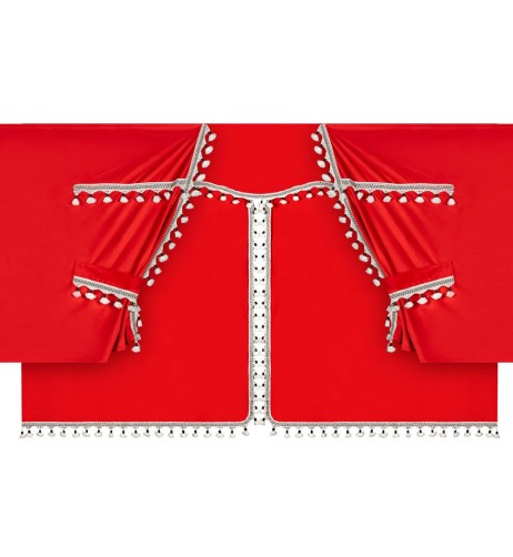 Set tende in poliestere per camion Luxury Pro Cabin Rosso Nero