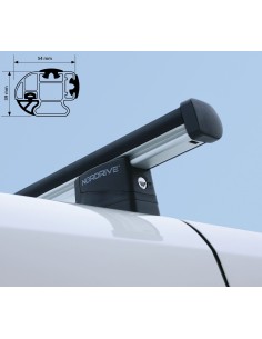 2 Barre portatutto commerciali alluminio Volkswagen Transporter T6 T6 1 2