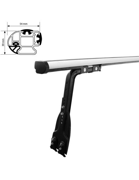 2 Barre portatutto portapacchi alluminio Nissan Patrol GR 1997 2009