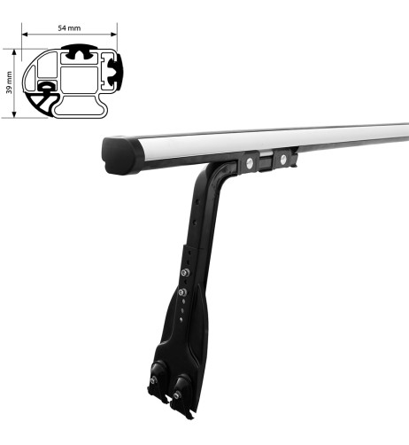 3 Barre portatutto portapacchi alluminio Jeep Wrangler JL 5p dal 2018