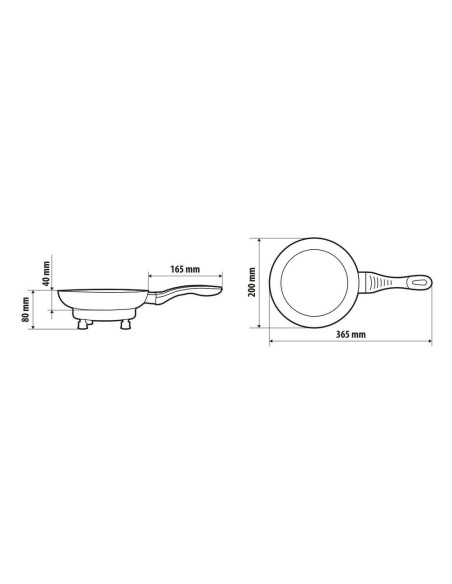 Padella elettrica 20cm 24V 270W 13A
