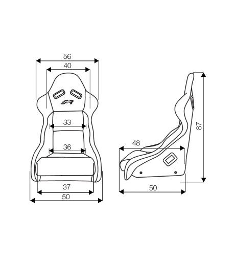 Sedile sportivo fisso Simoni Racing Ayrton in pelle e tessuto