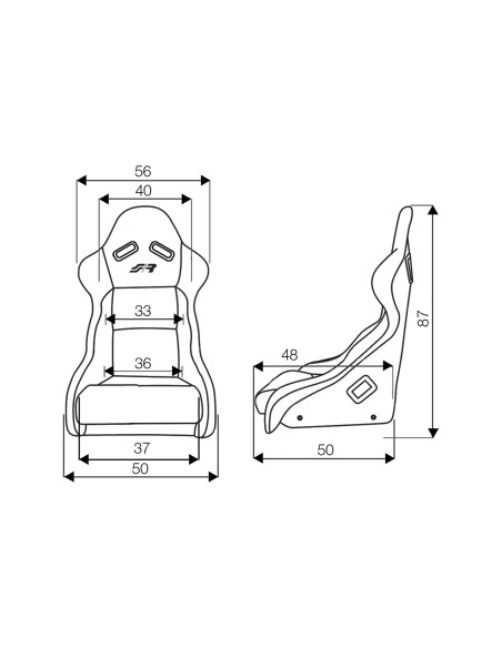 Sedile sportivo fisso Simoni Racing Ayrton in pelle e tessuto