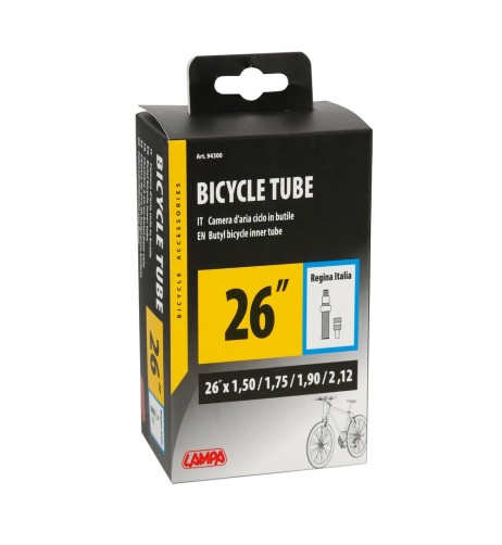 Camera d aria bici valvola italia 26 x 1 50 1 75 1 90