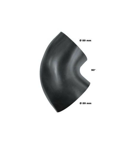 Raccordo in gomma ad angolo 90 gradi entrata 89mm uscita 89mm