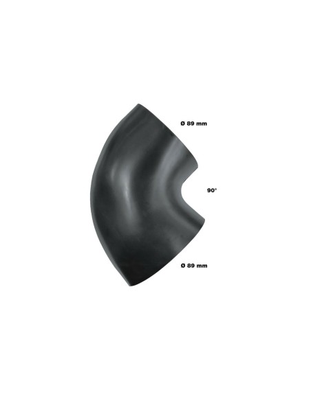 Raccordo in gomma ad angolo 90 gradi entrata 89mm uscita 89mm