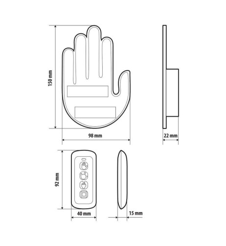 Luce decorativa interno Mano USB con telecomando 203 Led
