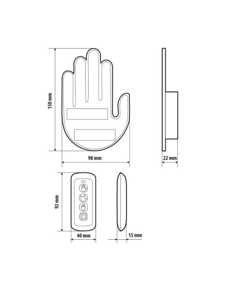 Luce decorativa interno Mano USB con telecomando 203 Led
