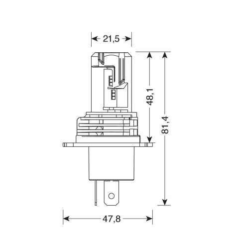 Kit di conversione a LED Halo Led Killer 2pz lampada H4 25W 5000lm