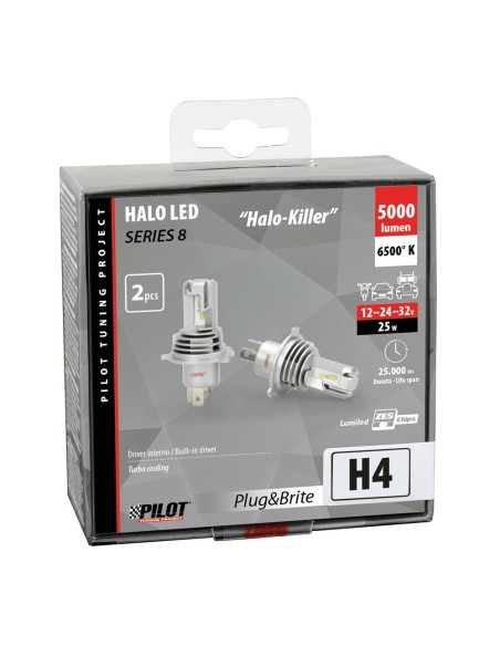 Kit di conversione a LED Halo Led Killer 2pz lampada H4 25W 5000lm