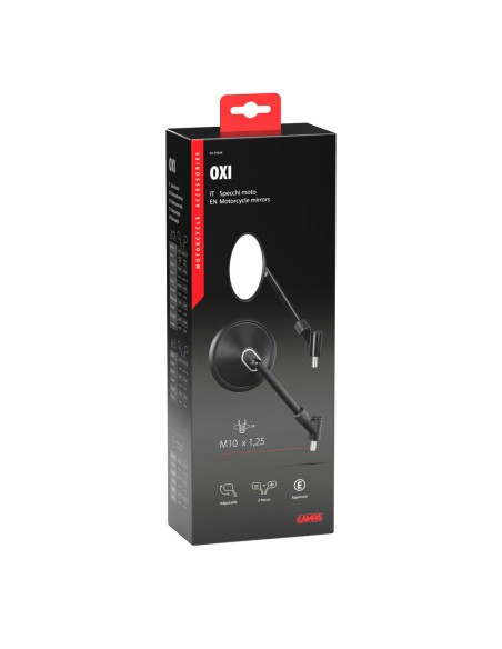 Coppia di specchietti Oxi moto Filettatura destra M10x1 25