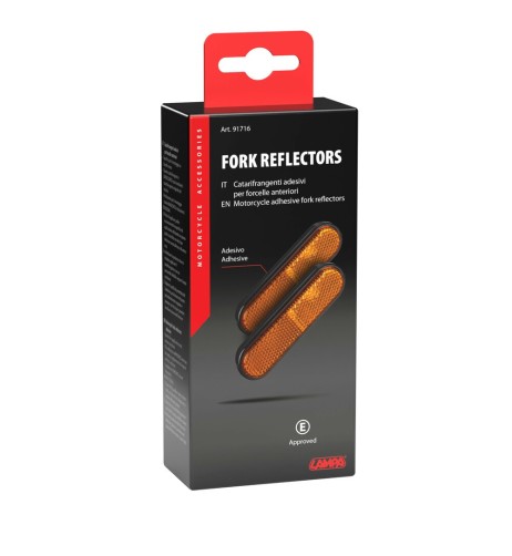 Coppia catarifrangenti adesivi per forcelle moto