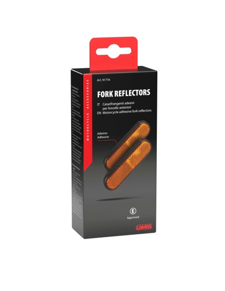 Coppia catarifrangenti adesivi per forcelle moto