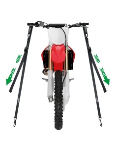 Coppia nastri tensori moto tensionamento verso il basso 210cm