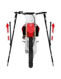 Coppia nastri tensori moto tensionamento verso alto 210cm