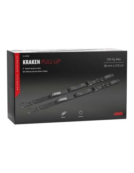 Coppia nastri tensori moto tensionamento verso alto 210cm