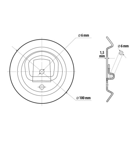 G1 Kit 2 anelli in acciaio per ancoraggio carichi 200kg