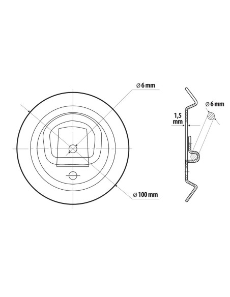 G1 Kit 2 anelli in acciaio per ancoraggio carichi 200kg