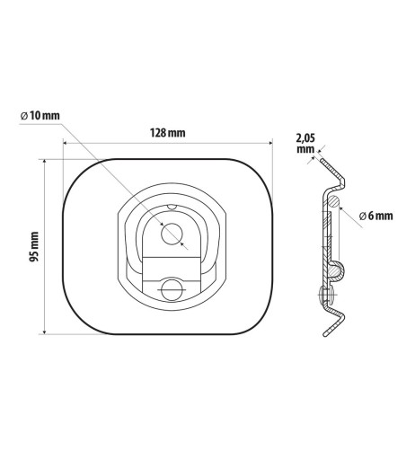G2 Kit 2 anelli in acciaio per ancoraggio carichi 180kg