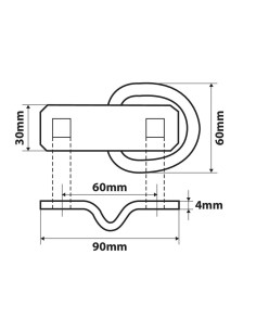 G3 Kit 2 anelli in acciaio per ancoraggio carichi 800kg 2