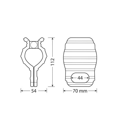 Coppia morsetti manopole moto per nastri tensori