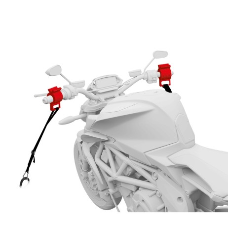 Coppia morsetti manopole moto per nastri tensori