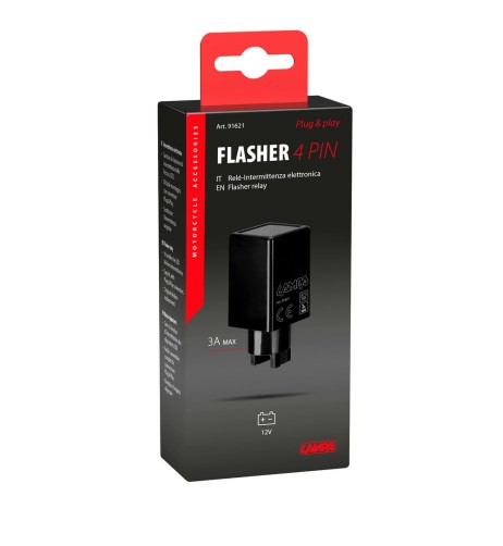 Flasher 4 PIN rel intermittenza elettronica frecce 12V 3A