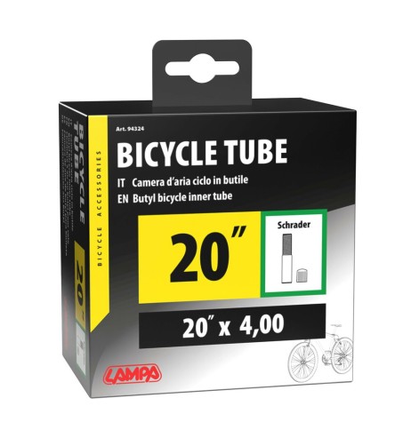 Camera d aria bici valvola Schrader 20 x 4 00