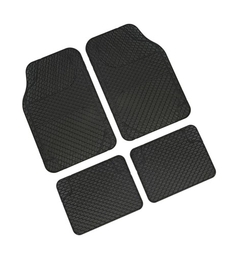 Kit 4 pezzi tappetini auto in gomma universali Drena