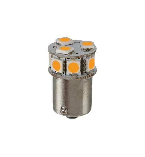 Lampadina Led 24 32V BA15s P21W 10 LED 50lm arancio