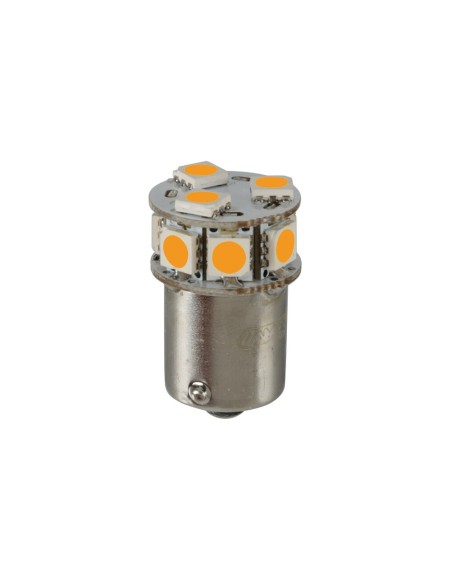 Lampadina Led 24 32V BA15s P21W 10 LED 50lm arancio