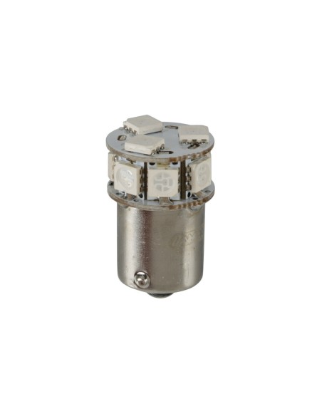 Lampadina Led 24 32V BA15s P21W 10 LED 50lm blu