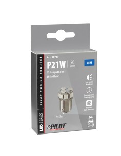 Lampadina Led 24 32V BA15s P21W 10 LED 50lm blu 2