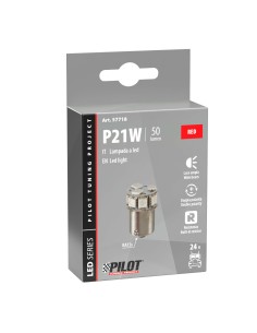 Lampadina Led 24 32V BA15s P21W 10 LED 50lm rosso 2