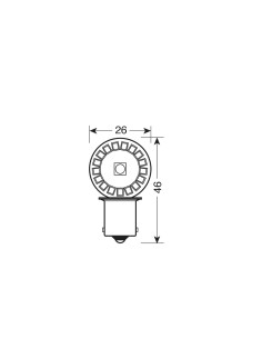 Coppia lampadine Hyper Led 24 28V BA15s P21W 34 LED 2
