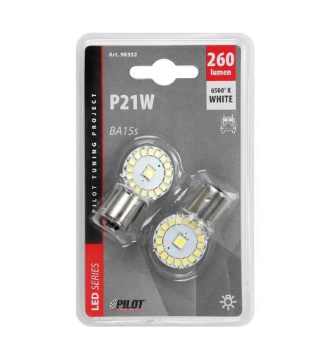 Coppia lampadine Hyper Led 24 28V BA15s P21W 34 LED