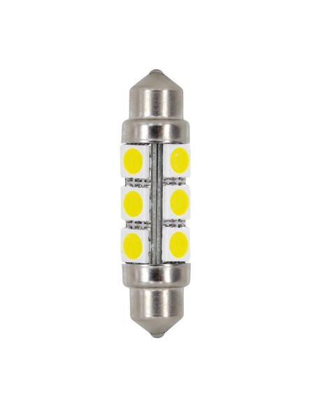 Coppia lampadine camion siluro SV8 5 8 con 12 mega Led 24V