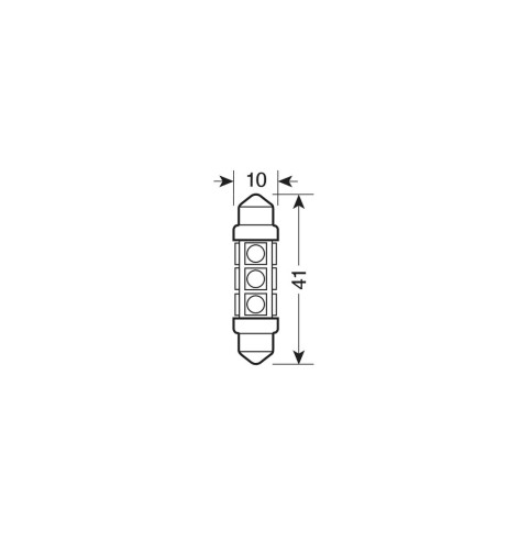 Coppia lampadine camion siluro SV8 5 8 con 12 mega Led 24V