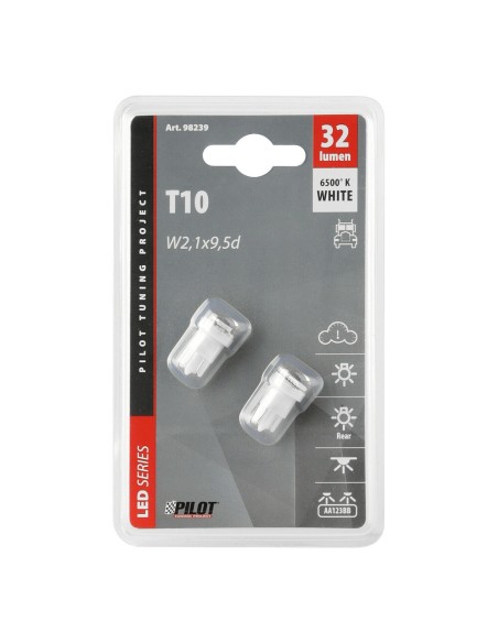 Coppia lampadine Hyper Led 24 28V T10 W2 1x9 5d 2 LED