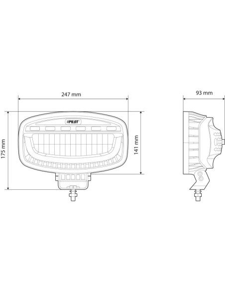 Faro supplementare Led multifunzione Glare Oval Pro 10 30V
