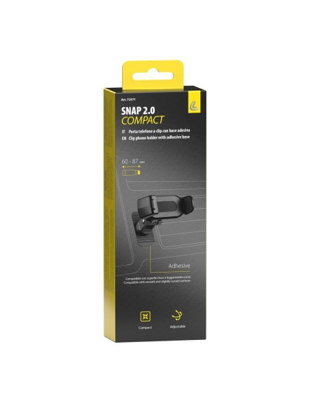 Porta telefono a clip con base adesiva Compact