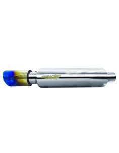 Marmitta universale titanio uscita rotonda doppia 66mm ESR758 2