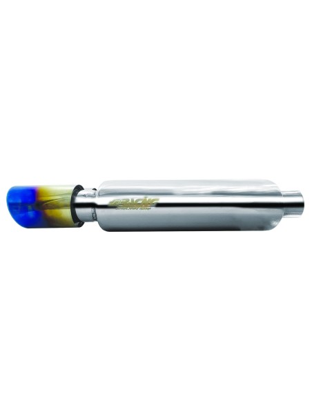 Marmitta universale titanio uscita rotonda doppia 66mm ESR758