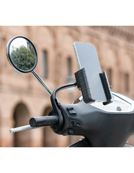 Porta telefono universale con attacco alla manopola sinistra dello scooter