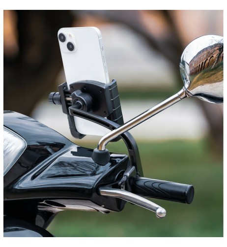 Porta telefono universale con attacco alla manopola sinistra dello scooter