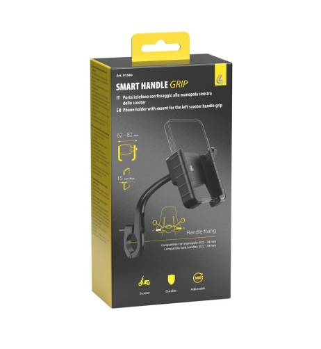 Porta telefono universale con attacco alla manopola sinistra dello scooter