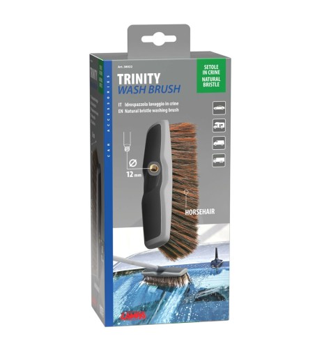 Idrospazzola lavaggio con setole in crine 25x8cm