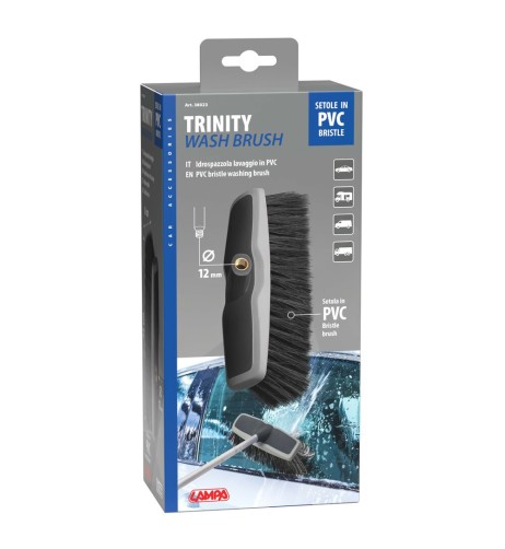 Idrospazzola lavaggio con setole in PVC 25x8cm