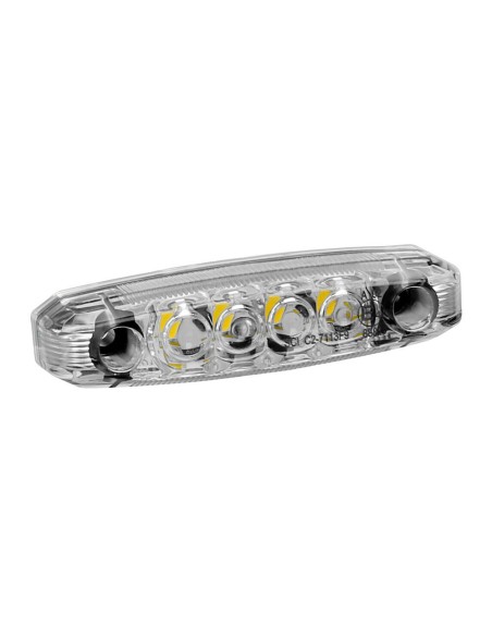 Luce a 4 led IP67 perimetrale ingombro camion 24V colore Bianco