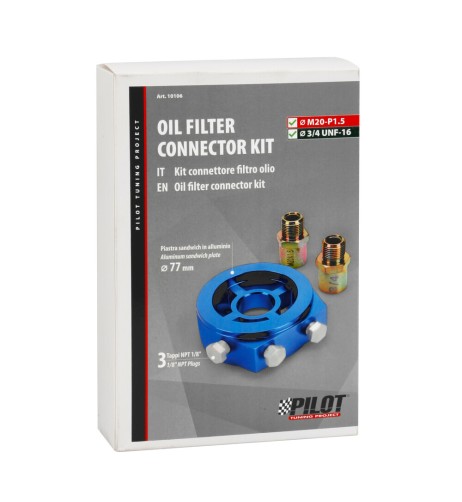 Kit raccordo filtri olio per innesto 3 sensori